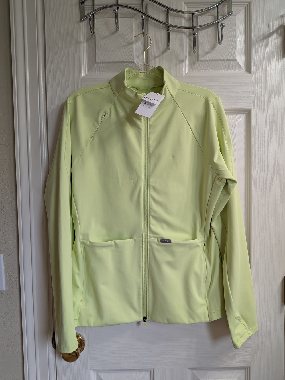 Figs Women’s Onshift Contourknit Lime Zip-Front Jacket, 2Xl, NWT